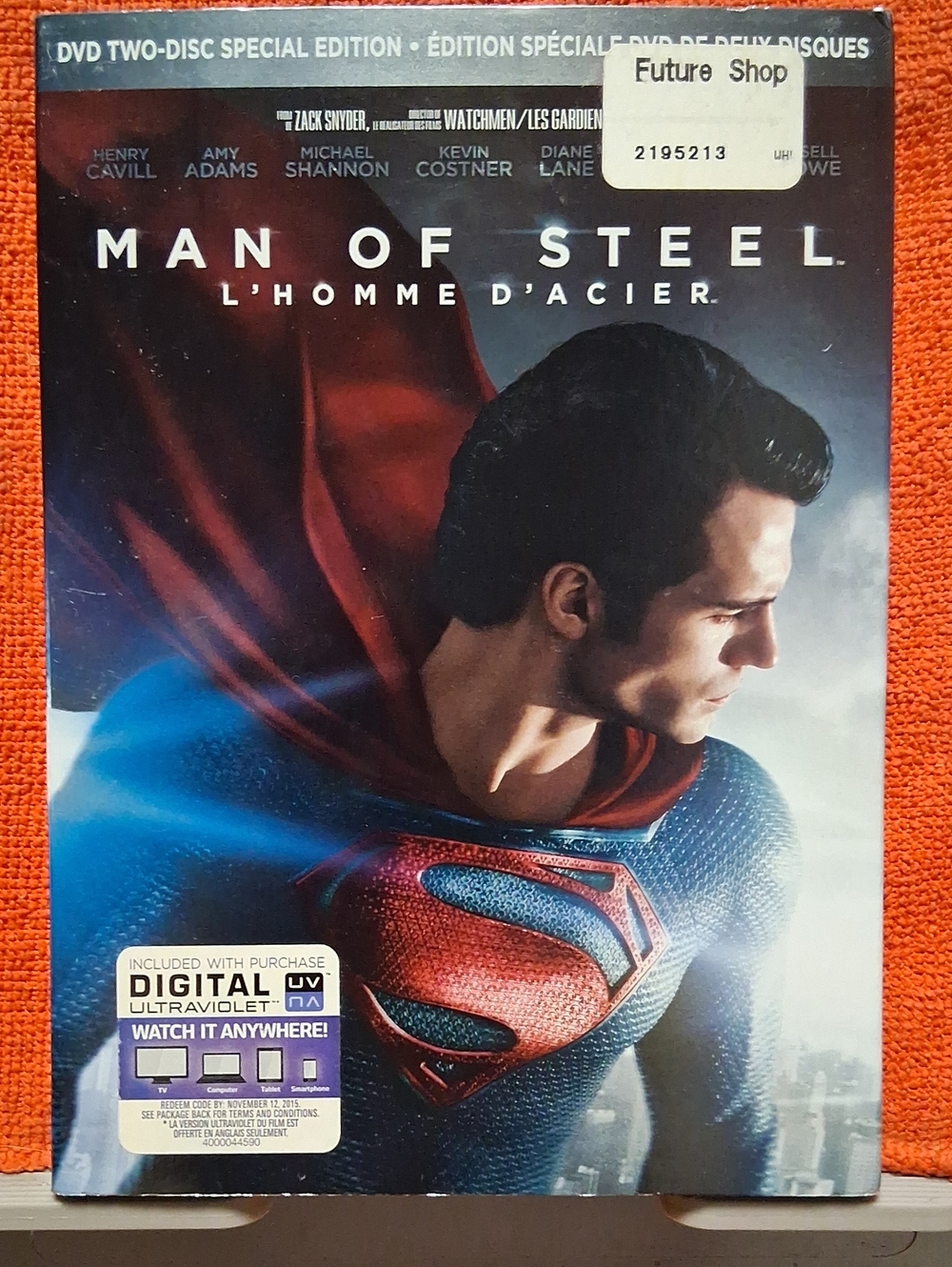 DVD SALE 📽️5/$15 - 10/$25 🎞️ Man of Steel DVD - Blue & Red Superhero Feature